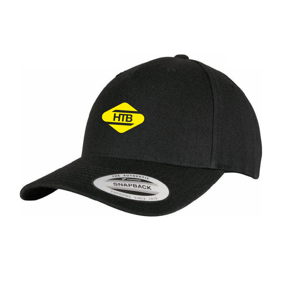 Flexfit Kappe Snapback HTB bestickt oder bedruckt (gebogener Schirm)